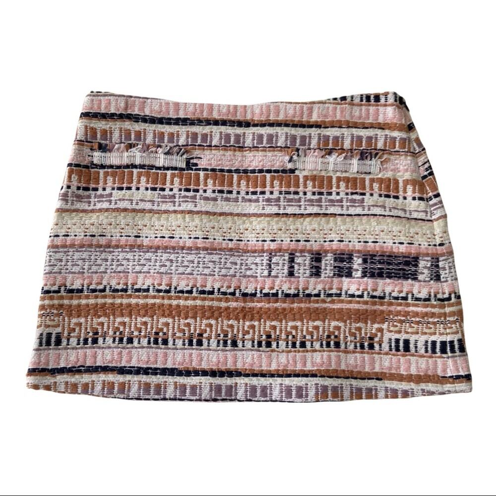 Masscob Pink Multicolored Tweed Mini Skirt Women's Size 38
